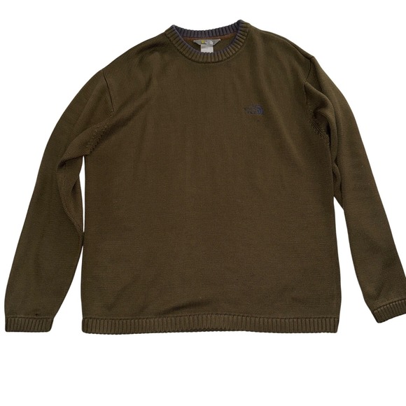 The North Face Other - The North Face Mens XL Sweater Olive Green Crew Neck Pullover Knit Acrylic Wool